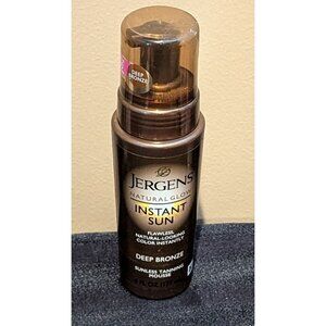 Jergens Natural Glow Instant Sun Sunless Tanning Mousse Deep Bronze 6 Fl Oz (177